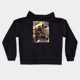 Music - Vintage Phonograph in Library Circa 1880 Kids Hoodie